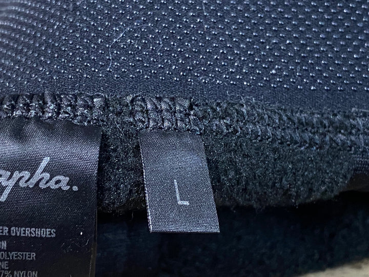 JW394 ラファ Rapha WINTER OVERSHOES シューズカバー 黒 L 裏起毛 つま先穴あき