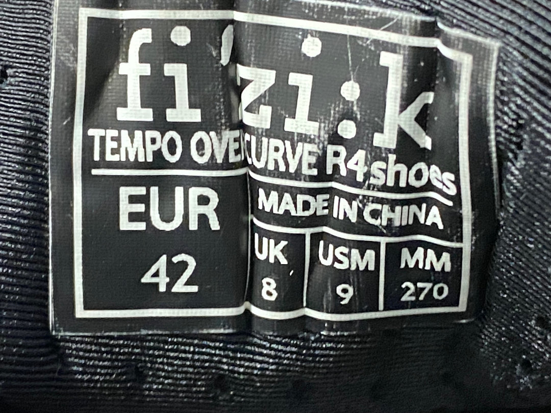JZ698 フィジーク fizik TEMPO OVERCURVE R4 SHOES ビンディングシューズ 3穴 BOA 黒 EU42