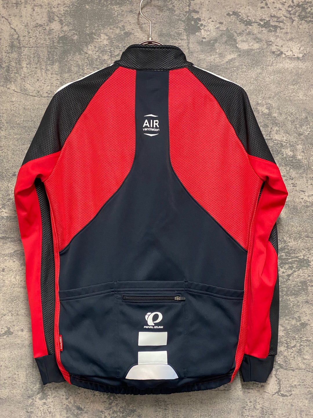 JU645 パールイズミ PEARL iZUMi 長袖 サイクルジャケット S 赤黒 裏起毛
