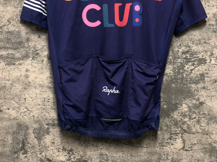 KH625 ラファ Rapha MIDWEIGHT RACE JERSEY 半袖 サイクルジャージ 紺 S CUSTOM