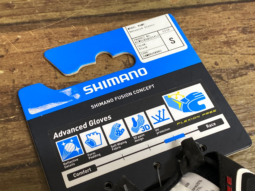 JX985 シマノ SHIMANO 指切 グローブ 黒 S