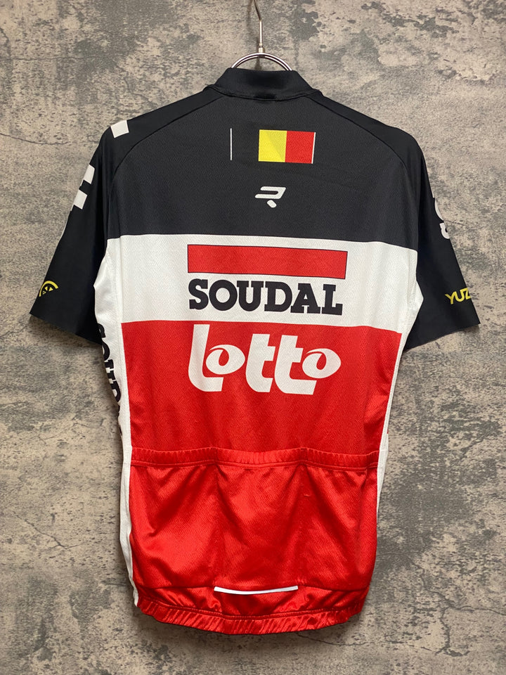 JQ316 フェルマルク vermarc 半袖 サイクルジャージ 黒 白 赤 M Lotto SOUDAL