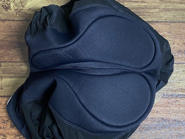 JJ534 ラファ Rapha CLASSIC BIB SHORTS Ⅱ ビブショーツ 黒 S ロゴプリント割れあり