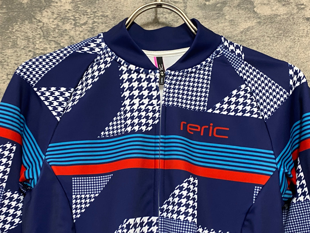 JV976 レリック reric Women's Sugar Long Sleeve Jersey 長袖サイクルジャージ 紺 M 裏起毛 レディース