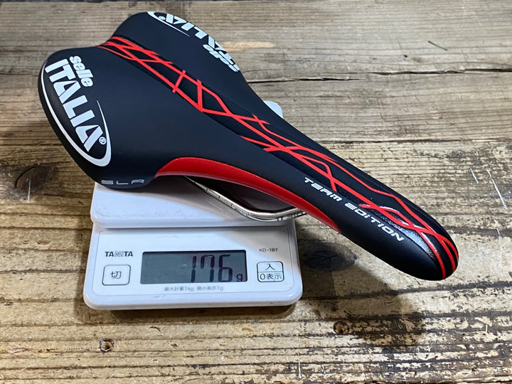 KK770 セライタリア SELLE ITALIA SLR TEAM EDITION サドル 黒赤 Ti316レール 135mm