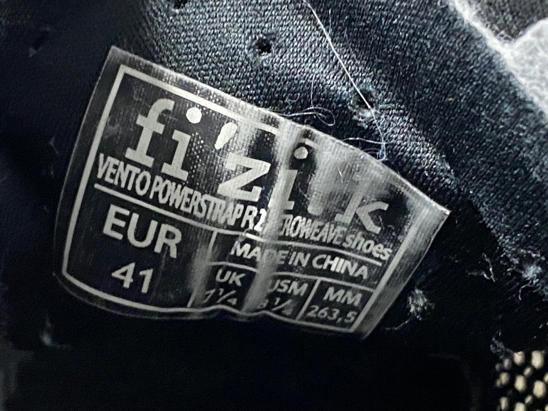 KA199 フィジーク fizik VENTO POWERSTRAP R2 AEROWEAVE ビンディングシューズ 3穴 黒 EU41 ※ガリ傷