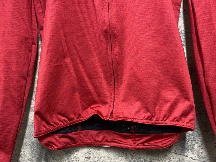 KG819 カステリ CASTELLI 長袖 サイクルジャージ 赤 S