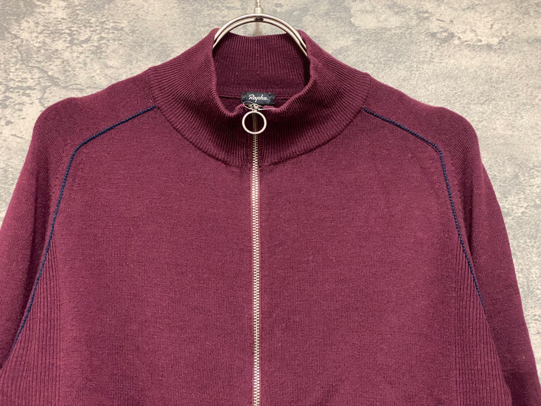 JO846 ラファ Rapha TRACK TOP 長袖 サイクルジャージ ワインレッド M