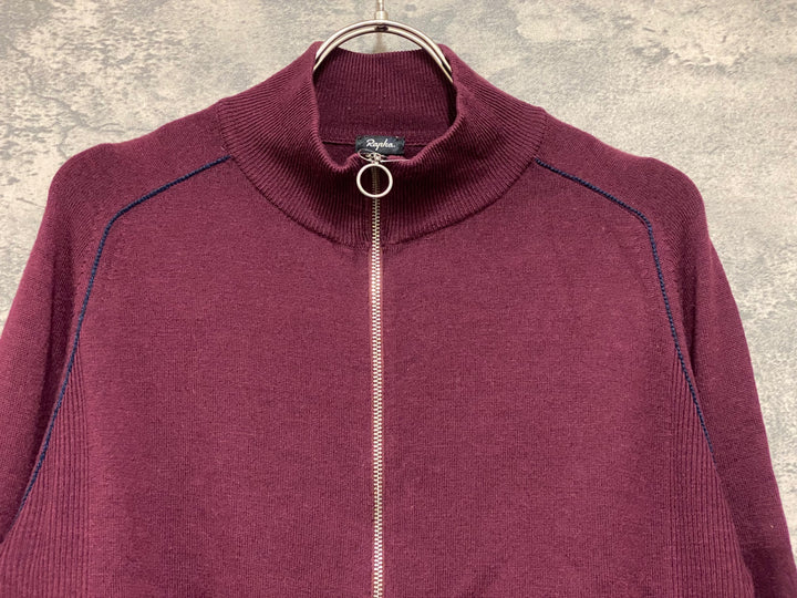 JO846 ラファ Rapha TRACK TOP 長袖 サイクルジャージ ワインレッド M