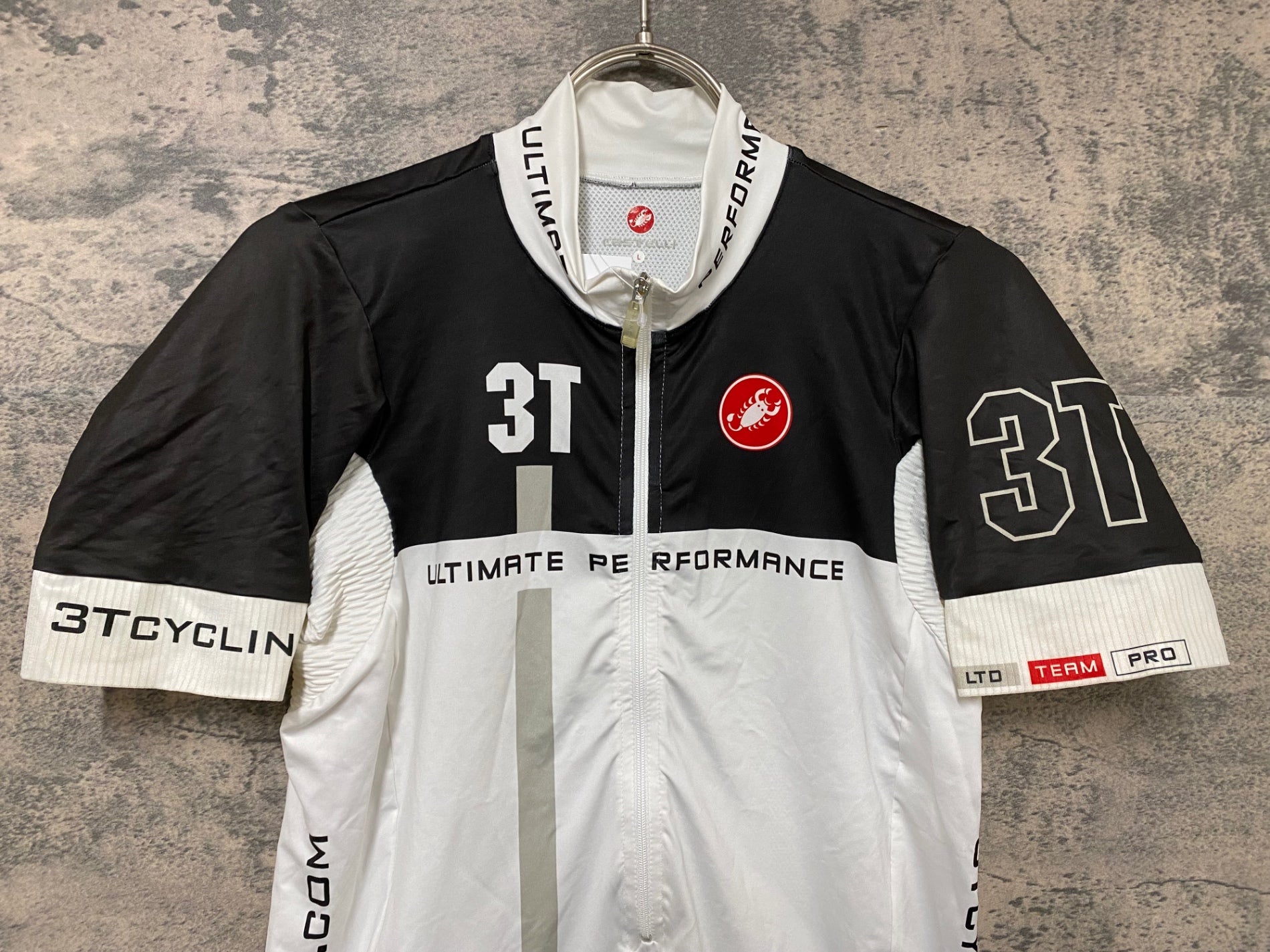 JV212 カステリ CASTELLI 半袖 サイクルジャージ 白 黒 L 3T – BICI