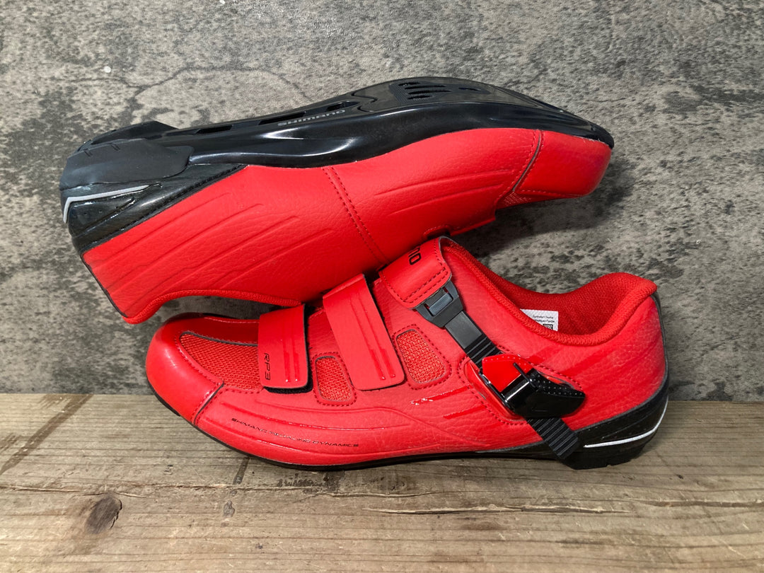 JV655 シマノ SHIMANO RP3 SH-PR300-S R ビンディングシューズ 赤 EU43