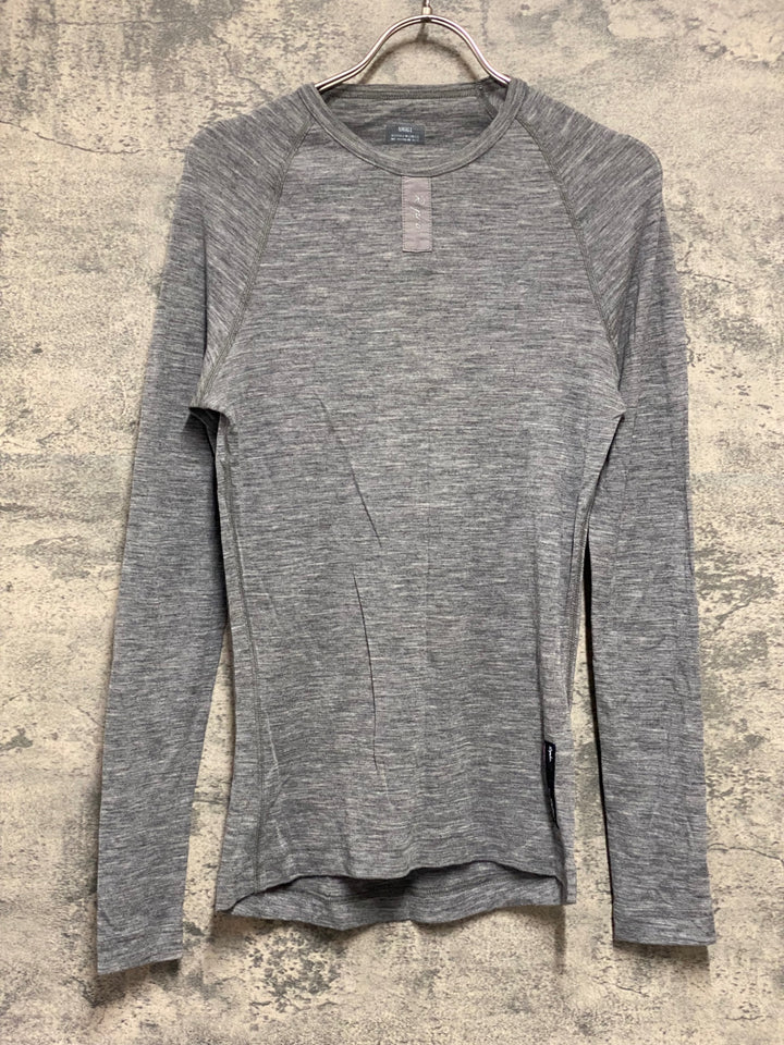 KI187 ラファ Rapha MERINO BASE LAYER 長袖 ベースレイヤー グレー S