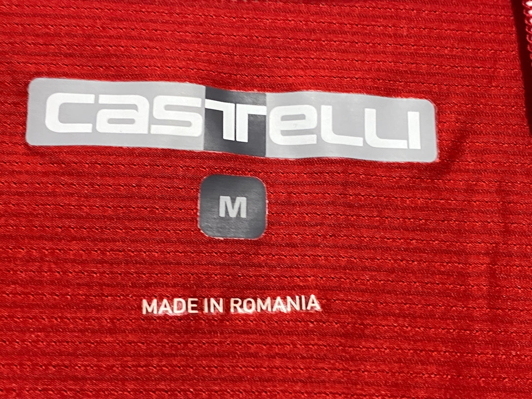 KB694 カステリ CASTELLI ロッソコルサ ROSSO CORSA 半袖 サイクルジャージ 赤 M