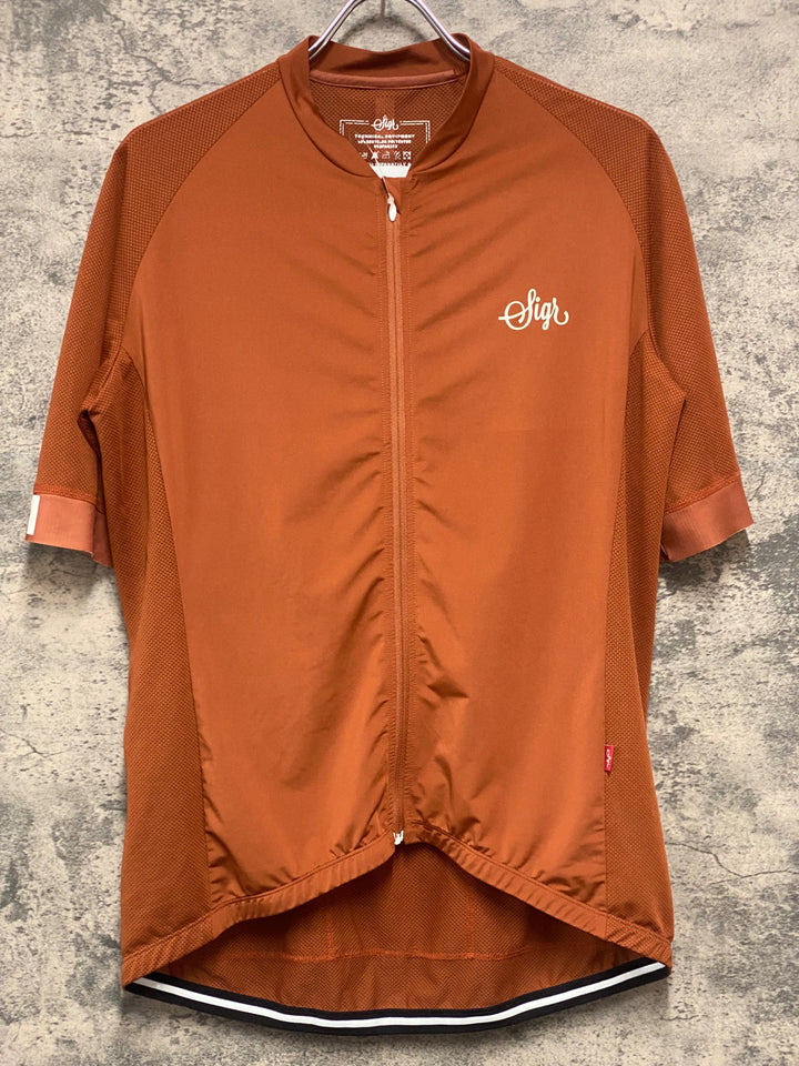 JI121 シーガー Sigr 半袖 サイクルジャージ ブラウン XXL
