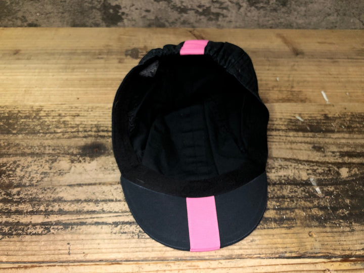 JO053 ラファ RAPHA CAP サイクルキャップ 黒 ピンク M-L