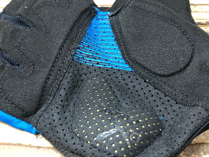JV476 シマノ SHIMANO 指切り グローブ 黒 青 L