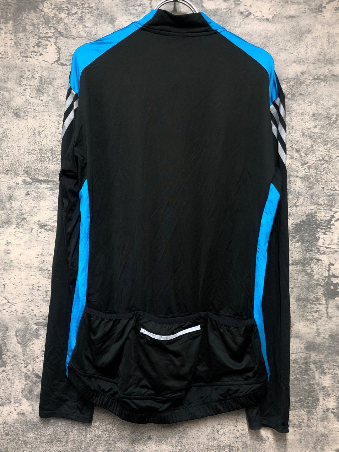 KL249 アディダス adidas 長袖 サイクルジャージ 黒 青 2XO