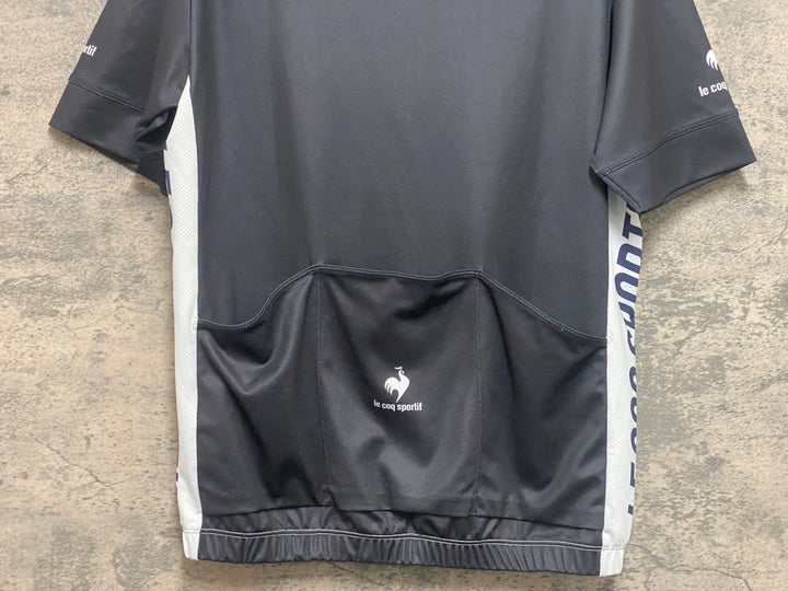 JP155 ルコックスポルティフ le coq sportif 半袖 サイクルジャージ 白 黒 S