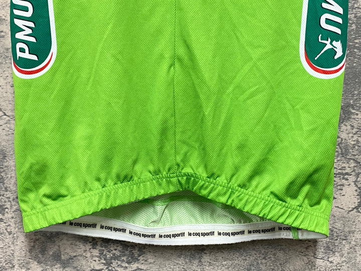 KB563 ルコックスポルティフ le coq sportif 半袖 サイクルジャージ 緑 L