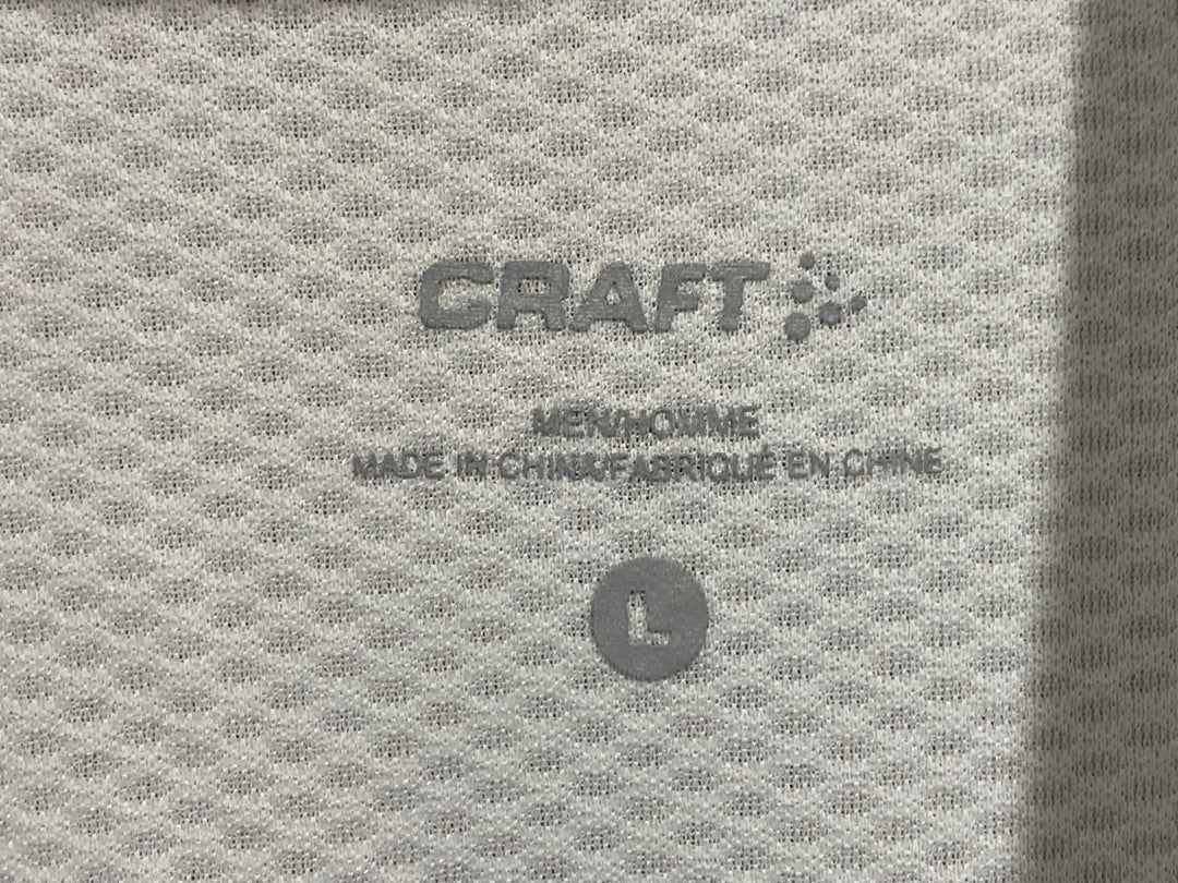 JF607 クラフト CRAFT 半袖 サイクルジャージ 白 L