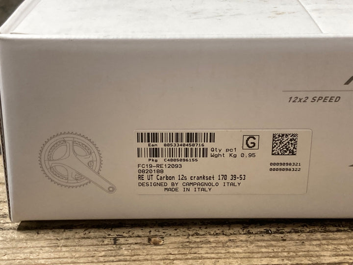 JR763 カンパニョーロ CAMPAGNOLO RE UT Carbon 12s クランクセット 170mm 53/39T FC19-RE12093
