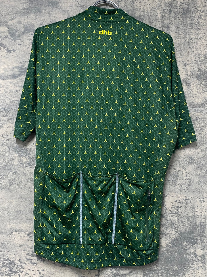 KJ091 dhb BLOK 半袖 サイクルジャージ 緑 L MAN