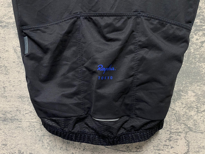 KD479 ラファ Rapha CLUBHOUSE MERCH MIDWEIGHT JERSEY 半袖 サイクルジャージ 黒 ネイビー S ※タグカット