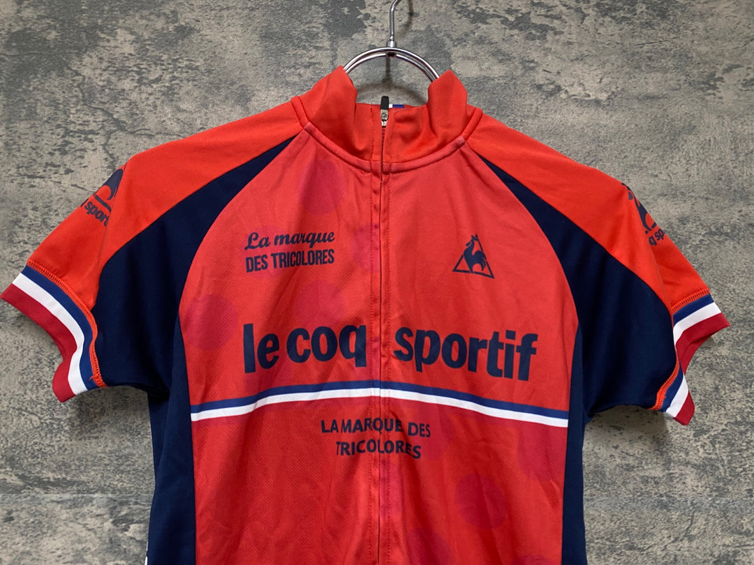 KJ956 ルコックスポルティフ le coq sportif 半袖 サイクルジャージ 赤 M