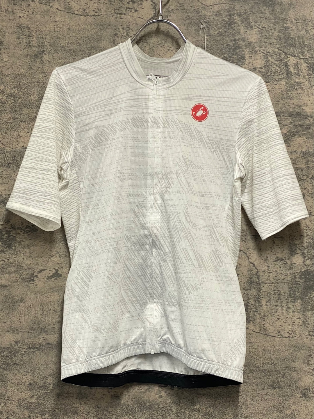 JU580 カステリ CASTELLI 半袖 サイクルジャージ 白 M