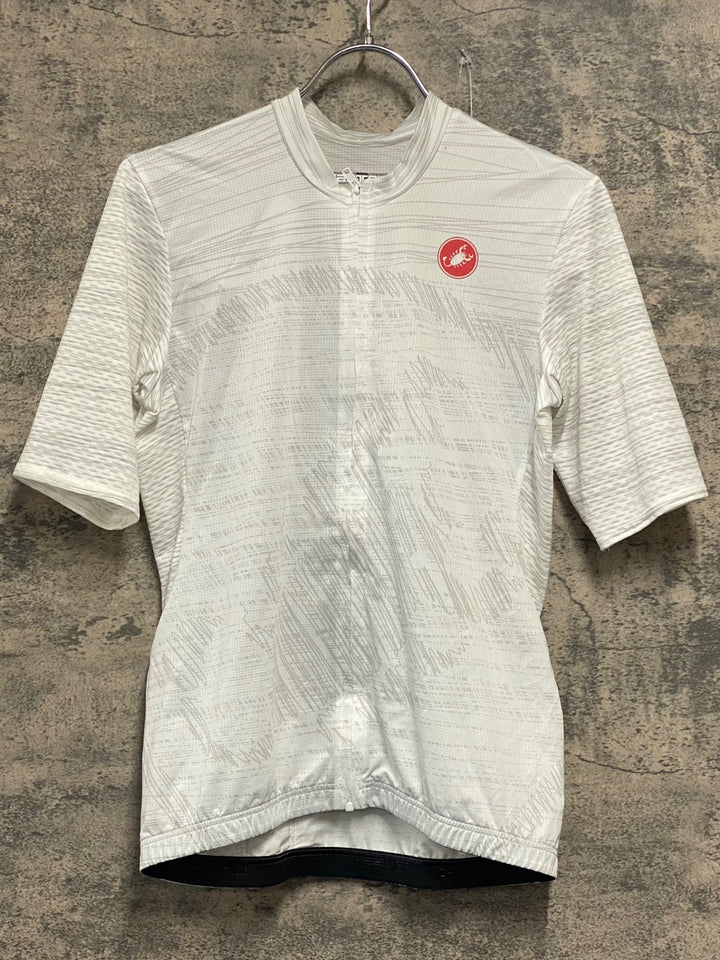 JU580 カステリ CASTELLI 半袖 サイクルジャージ 白 M