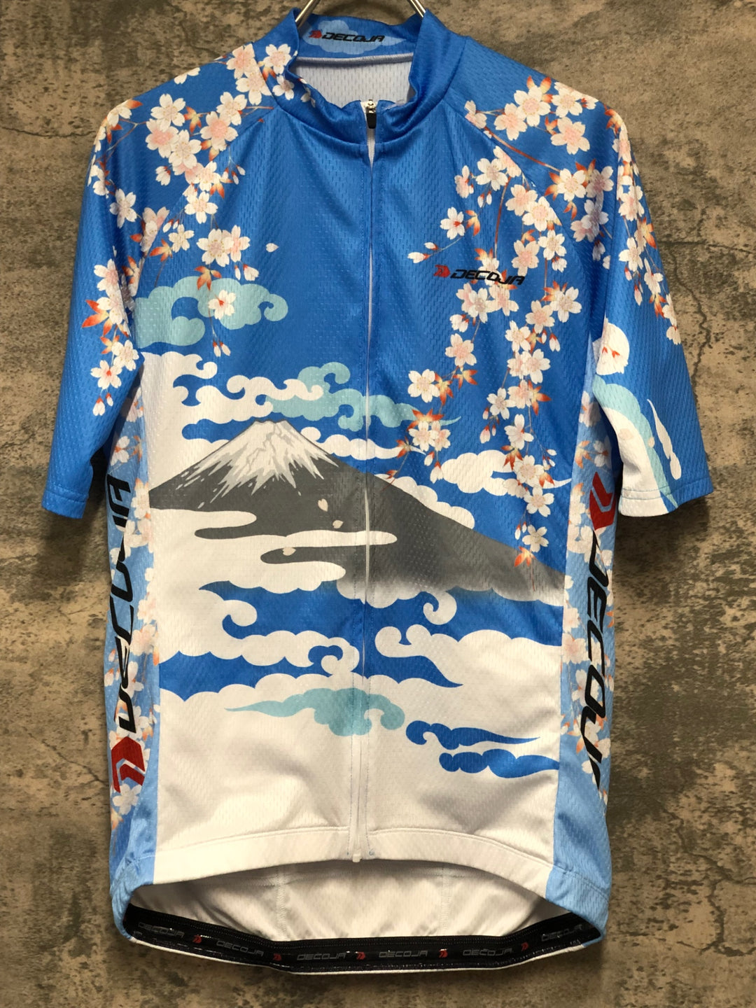 KE206 DECOJA 半袖 サイクルジャージ 青 M