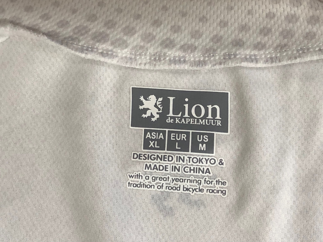 KD646 リオンドカペルミュール Lion de KAPELMUUR 半袖 サイクルジャージ 白 XL