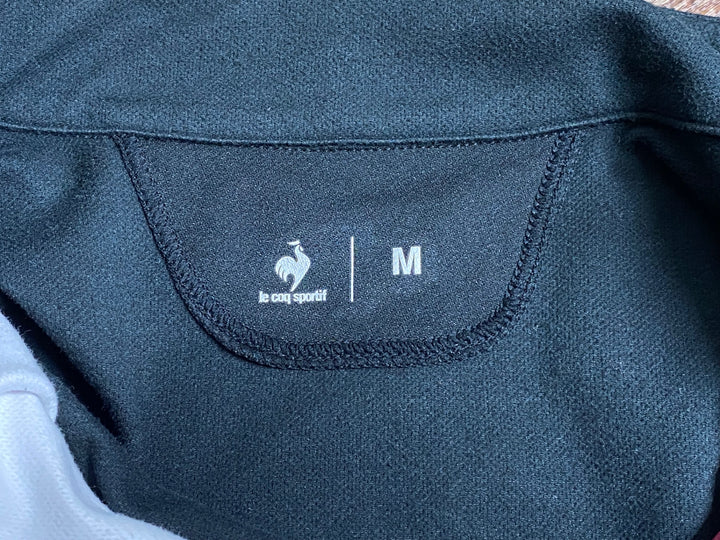 JP147 ルコックスポルティフ le coq sportif 長袖 サイクルジャージ 黒 赤 M 裏起毛