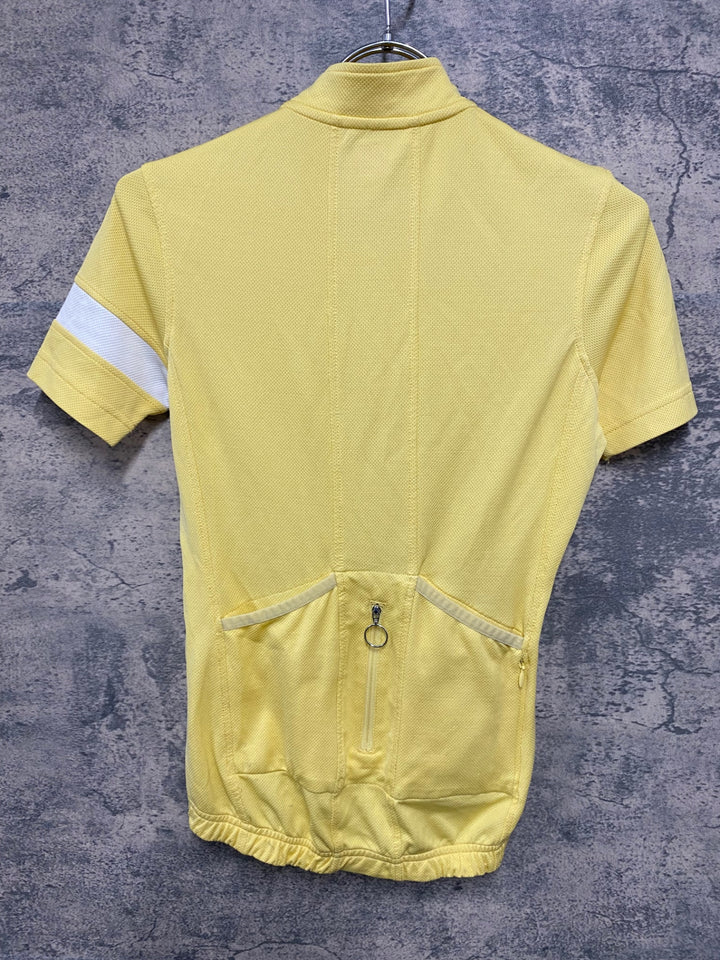 JT900 ラファ Rapha WOMEN'S LIGHTWEIGHT JERSEY 半袖サイクルジャージ黄 XS 汚れあり ※タバコ臭