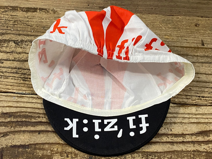 KE525 フィジーク fizik サイクルキャップ 白 赤 ワンサイズ