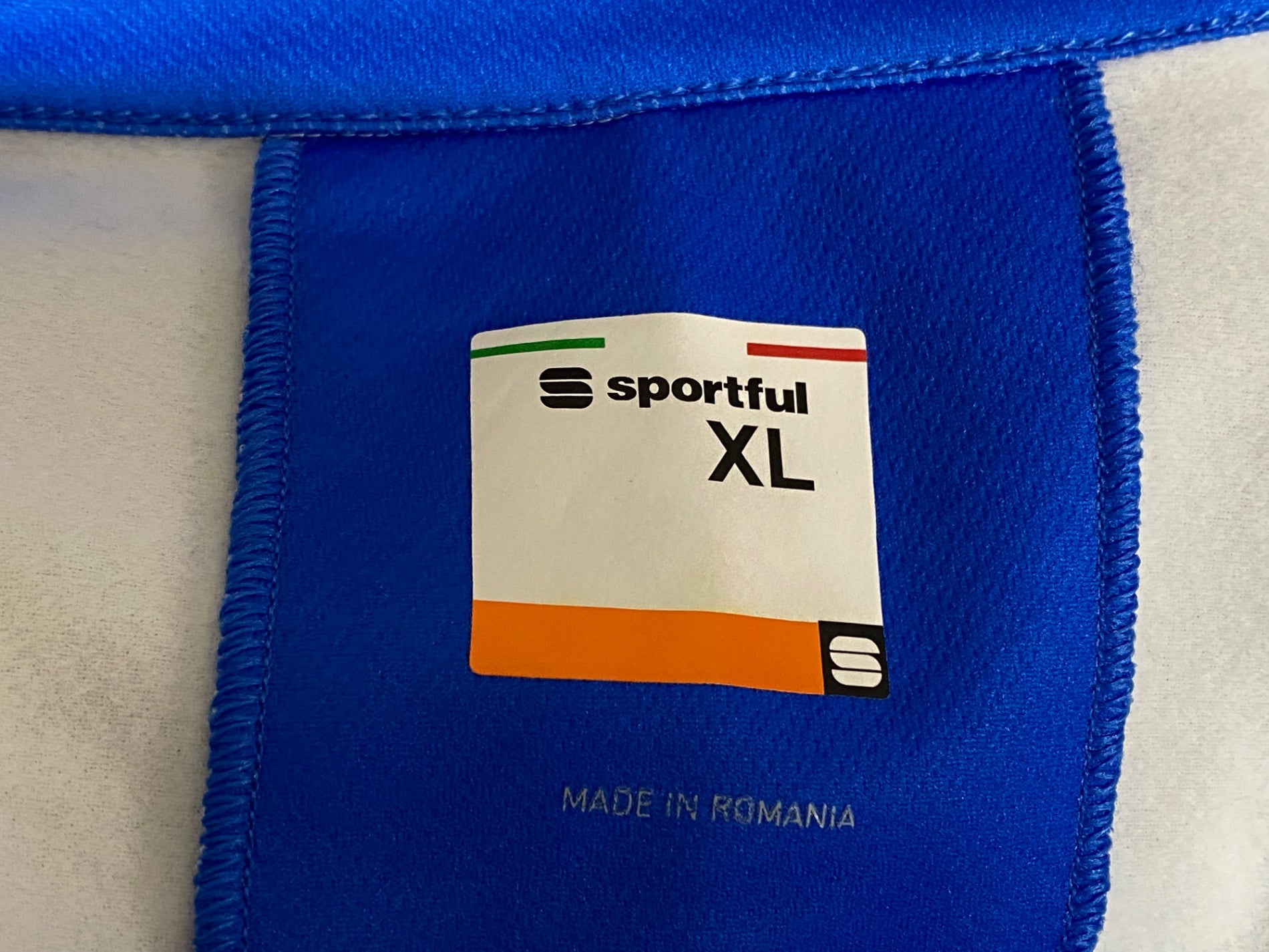 KJ804 スポーツフル sportful 長袖 サイクルジャージ 青 XL 裏起毛