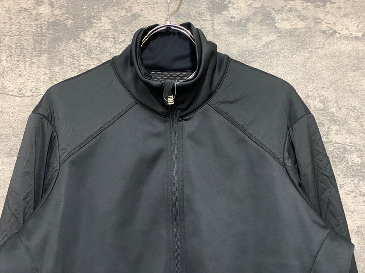 JQ084 rh+ 長袖 サイクルジャケット 黒 M 裏起毛
