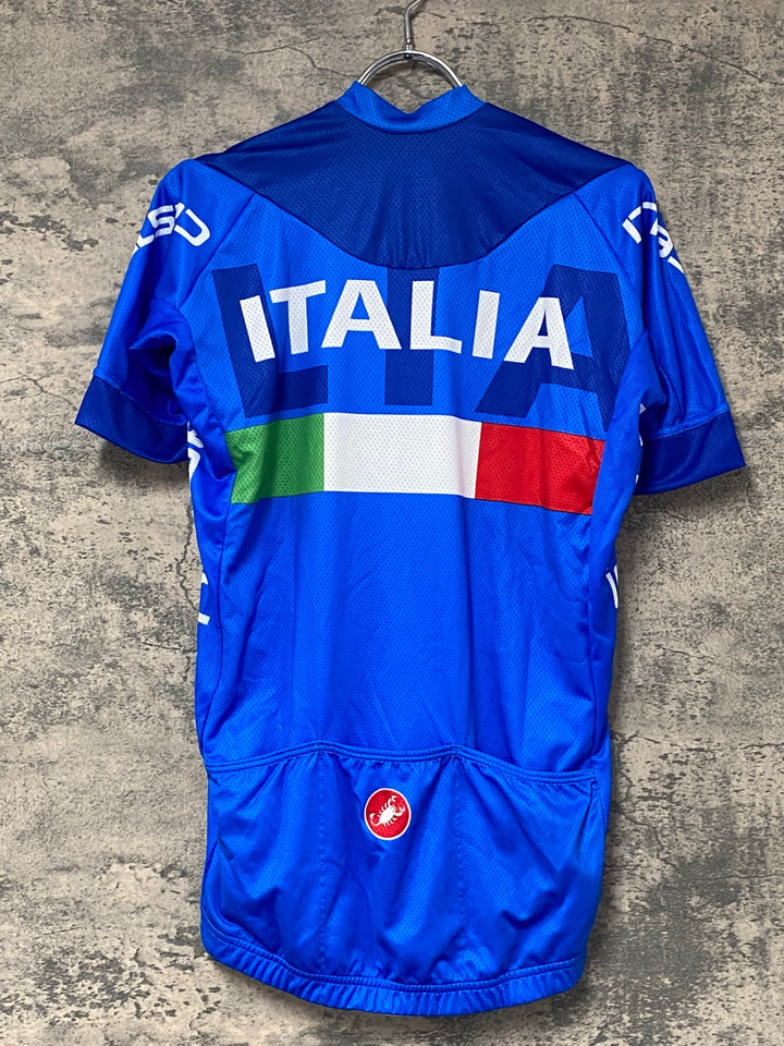 KJ760 カステリ CASTELLI 半袖 サイクルジャージ 青 L