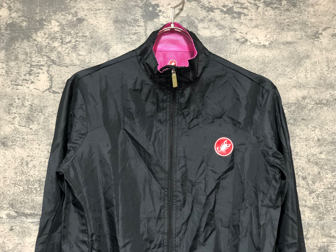KJ897 カステリ CASTELLI ウインドブレイカー 黒 S