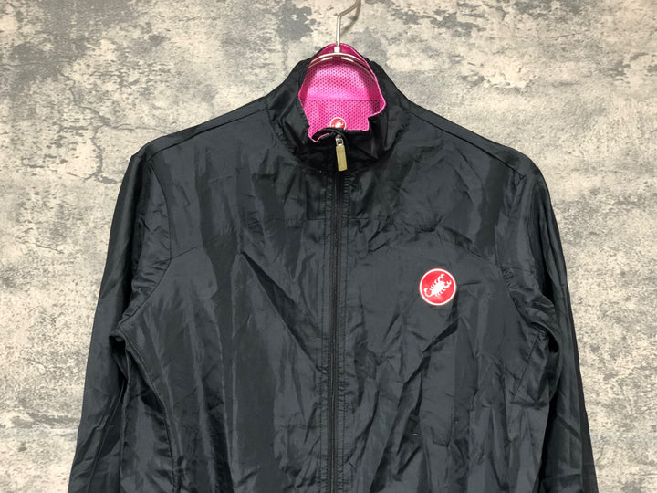 KJ897 カステリ CASTELLI ウインドブレイカー 黒 S