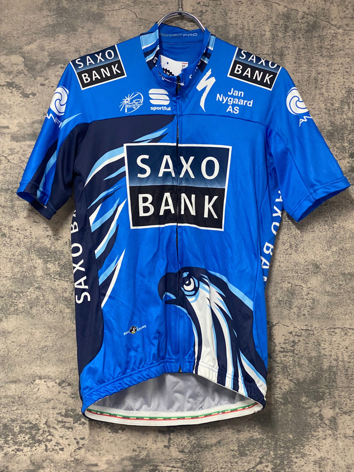 KJ813 スポーツフル sportful 半袖 サイクルジャージ 青 L SAXO BANK