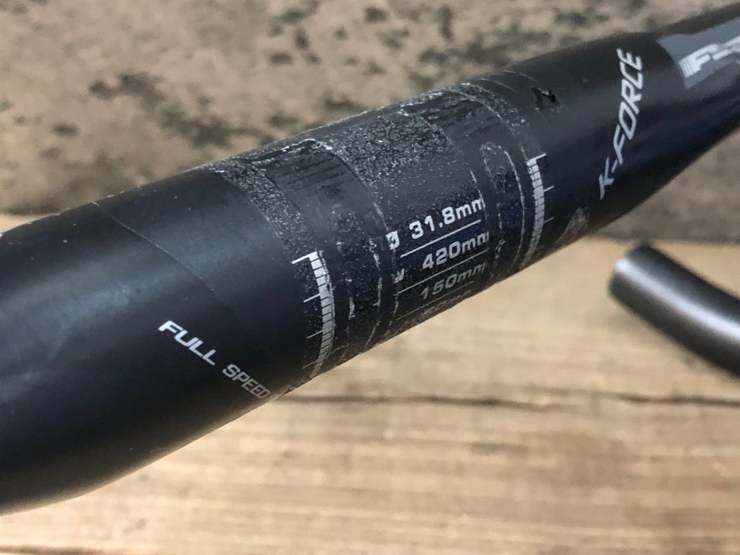 JS412 FSA K-FORCE カーボン ドロップハンドル Φ31.8 420mm ※クランプ痕凹みのためジャンク