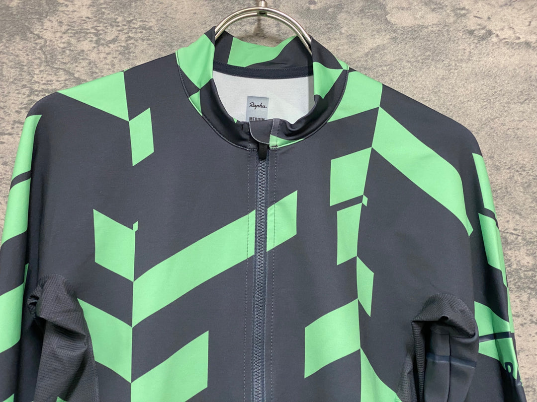 JG267 ラファ Rapha PRO TEAM LONG SLEEVE JERSEY 長袖 サイクルジャージ 緑 M