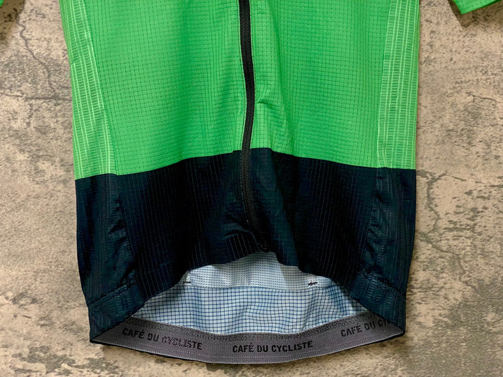 KN748 カフェドシクリステ Cafe du Cycliste ANGELINE 半袖 サイクルジャージ 緑 XS