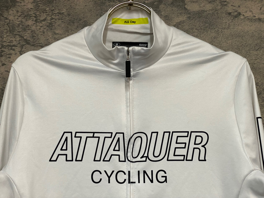 JY352 アタッカー ATTAQUER オールデイ ALL DAY 長袖 サイクルジャージ 白 M