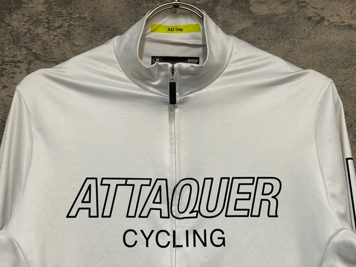 JY352 アタッカー ATTAQUER オールデイ ALL DAY 長袖 サイクルジャージ 白 M