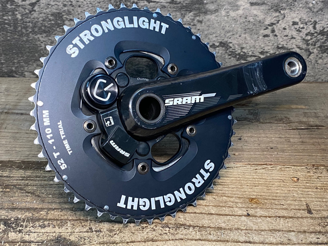 JG552 スラム SRAM RED 22 クランクセット QUARQ パワーメーター付き 170mm 52/36T 11S GXP STRONGLIGHTチェーンリング ※接続未確認のためジャンク