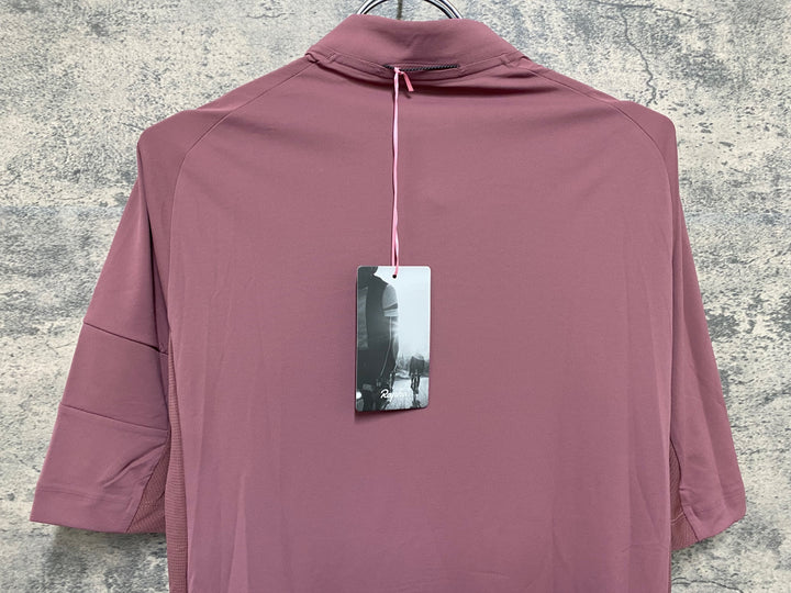 KQ690 ラファ Rapha MEN'S EXPLORE ZIP NECK TECHNICAL T-SHIRT 半袖 Tシャツ バーガンディ XS