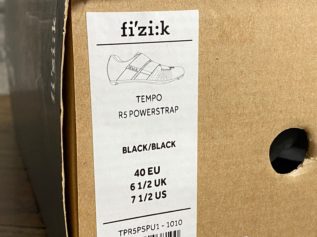 JY006 フィジーク fizik TEMPO R5 POWERSTRAP shoes ビンディングシューズ 3穴 黒 EU40
