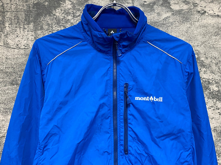 KD807 モンベル mont-bell ライトシェルサイクルジャケット 裏起毛 青